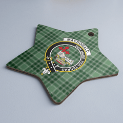Clan MacDonald Lord of the Isles Hunting Tartan Crest Star Ceramic Ornament UT31 MacDonald Lord of the Isles Hunting Tartan Tartan Christmas