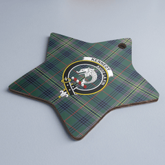 Clan Kennedy Modern Tartan Crest Star Ceramic Ornament AO38 Kennedy Modern Tartan Tartan Christmas