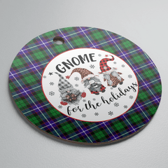 Clan Hunter Tartan Tartan Crest Gnome Round Ceramic Ornament BL25 Hunter Tartan Tartan Christmas