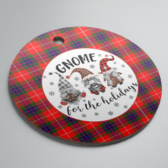 Clan Fraser Modern Tartan Tartan Crest Gnome Round Ceramic Ornament DH91 Fraser Modern Tartan Tartan Christmas
