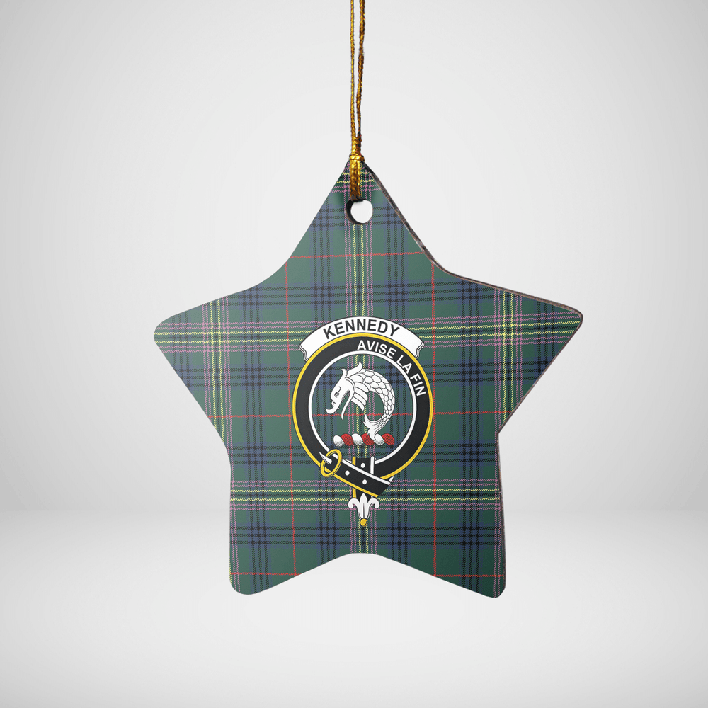 Clan Kennedy Modern Tartan Crest Star Ceramic Ornament AO38 Kennedy Modern Tartan Tartan Christmas