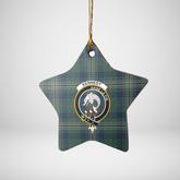 Clan Kennedy Modern Tartan Crest Star Ceramic Ornament AO38 Kennedy Modern Tartan Tartan Christmas