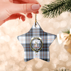 Clan MacRae Dress Modern Tartan Crest Star Ceramic Ornament MH82 MacRae Dress Modern Tartan Tartan Christmas