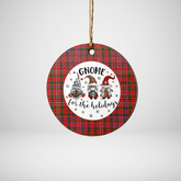 Clan MacAlister Modern Tartan Tartan Crest Gnome Round Ceramic Ornament XC89 MacAlister Modern Tartan Tartan Christmas