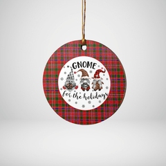 Clan MacAlister Modern Tartan Tartan Crest Gnome Round Ceramic Ornament XC89 MacAlister Modern Tartan Tartan Christmas