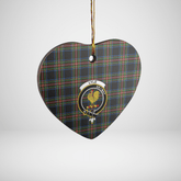 Clan Lyle Tartan Crest Heart Ceramic Ornament VR12 Lyle Tartan Tartan Christmas