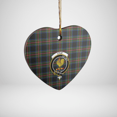 Clan Lyle Tartan Crest Heart Ceramic Ornament VR12 Lyle Tartan Tartan Christmas