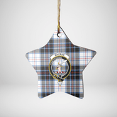 Clan MacRae Dress Modern Tartan Crest Star Ceramic Ornament MH82 MacRae Dress Modern Tartan Tartan Christmas