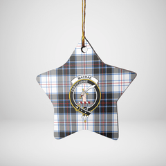 Clan MacRae Dress Modern Tartan Crest Star Ceramic Ornament MH82 MacRae Dress Modern Tartan Tartan Christmas