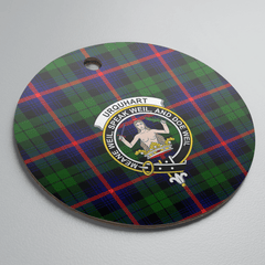 Clan Urquhart Modern Tartan Crest Round Ceramic Ornament PR93 Urquhart Modern Tartan Tartan Christmas