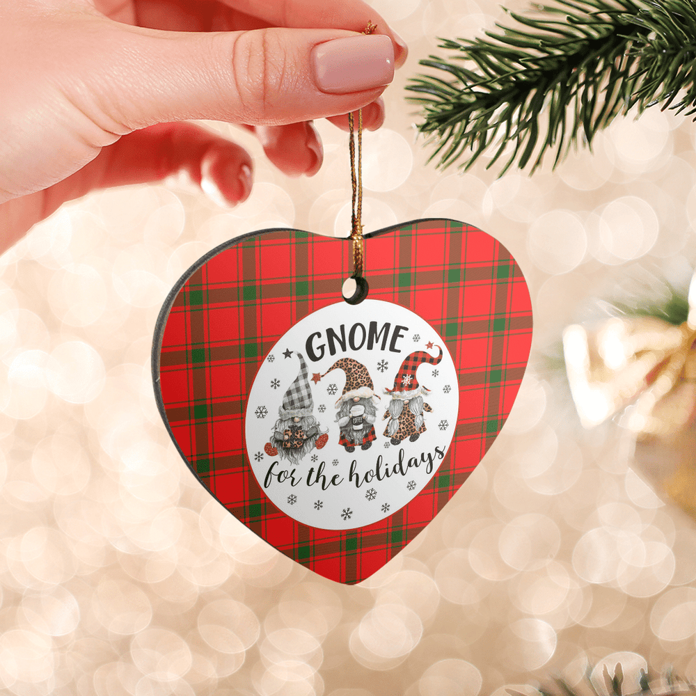 Clan MacDonald of Sleat Tartan Tartan Crest Gnome Heart Ceramic Ornament LB24 MacDonald of Sleat Tartan Tartan Christmas