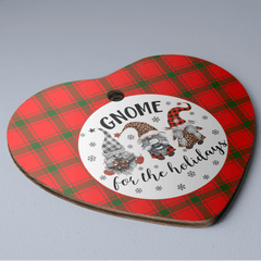 Clan MacDonald of Sleat Tartan Tartan Crest Gnome Heart Ceramic Ornament LB24 MacDonald of Sleat Tartan Tartan Christmas