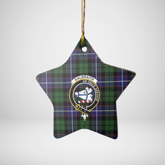 Clan Galbraith Modern Tartan Crest Star Ceramic Ornament IT82 Galbraith Modern Tartan Tartan Christmas