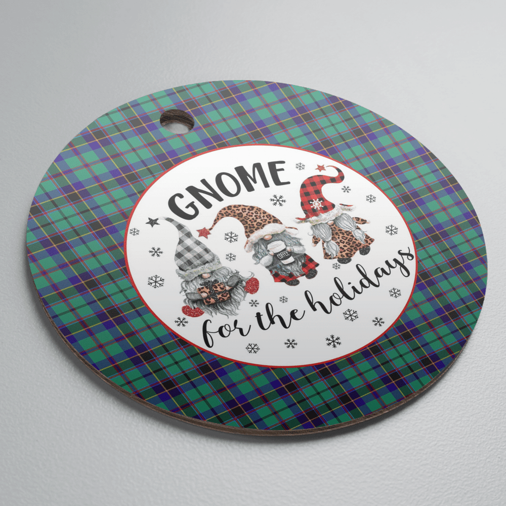 Clan Stevenson Tartan Tartan Crest Gnome Round Ceramic Ornament YU88 Stevenson Tartan Tartan Christmas