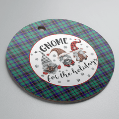 Clan Stevenson Tartan Tartan Crest Gnome Round Ceramic Ornament YU88 Stevenson Tartan Tartan Christmas