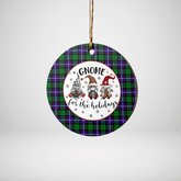Clan Hunter Tartan Tartan Crest Gnome Round Ceramic Ornament BL25 Hunter Tartan Tartan Christmas