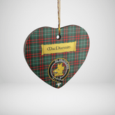 Clan MacDiarmid Modern Tartan Crest Heart Ceramic Ornament FR41 MacDiarmid Modern Tartan Tartan Christmas