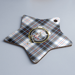 Clan MacRae Dress Modern Tartan Crest Star Ceramic Ornament MH82 MacRae Dress Modern Tartan Tartan Christmas