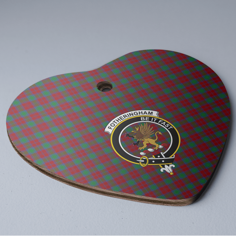 Clan Fotheringham Tartan Crest Heart Ceramic Ornament TH68 Fotheringham Tartan Tartan Christmas