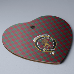 Clan Fotheringham Tartan Crest Heart Ceramic Ornament TH68 Fotheringham Tartan Tartan Christmas