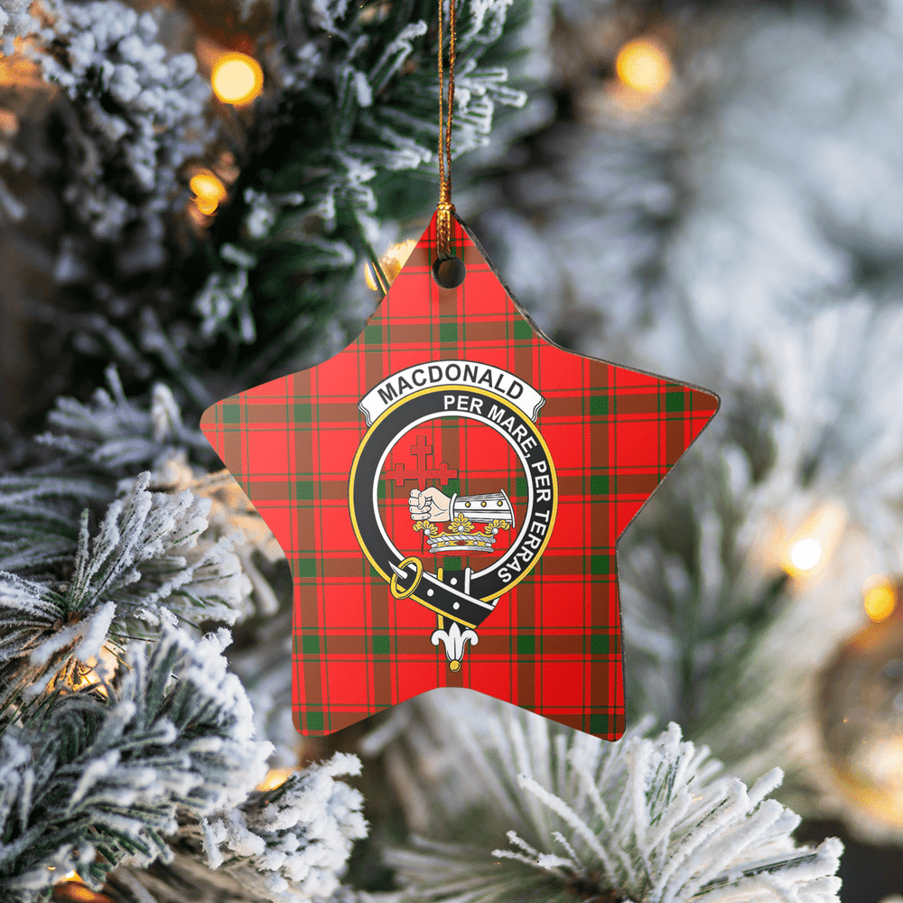 Clan MacDonald of Sleat Tartan Crest Star Ceramic Ornament OI17 MacDonald of Sleat Tartan Tartan Christmas