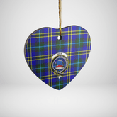 Clan Weir Modern Tartan Crest Heart Ceramic Ornament CF35 Weir Modern Tartan Tartan Christmas