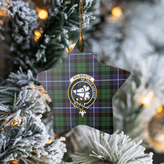 Clan Galbraith Modern Tartan Crest Star Ceramic Ornament IT82 Galbraith Modern Tartan Tartan Christmas
