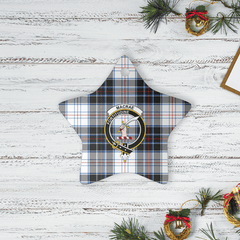Clan MacRae Dress Modern Tartan Crest Star Ceramic Ornament MH82 MacRae Dress Modern Tartan Tartan Christmas