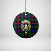 Clan Urquhart Modern Tartan Crest Round Ceramic Ornament PR93 Urquhart Modern Tartan Tartan Christmas