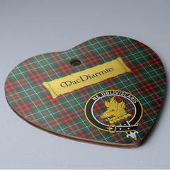 Clan MacDiarmid Modern Tartan Crest Heart Ceramic Ornament FR41 MacDiarmid Modern Tartan Tartan Christmas
