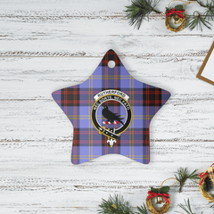 Clan Rutherford Tartan Crest Star Ceramic Ornament CT31 Rutherford Tartan Tartan Christmas