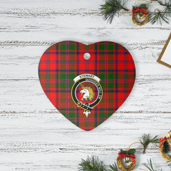 Clan Stewart of Appin Modern Tartan Crest Heart Ceramic Ornament BH70 Stewart of Appin Modern Tartan Tartan Christmas