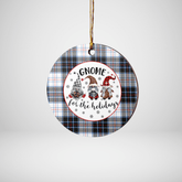 Clan MacRae Dress Modern Tartan Tartan Crest Gnome Round Ceramic Ornament EQ64 MacRae Dress Modern Tartan Tartan Christmas