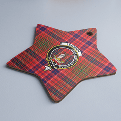 Clan Lumsden Modern Tartan Crest Star Ceramic Ornament VH87 Lumsden Modern Tartan Tartan Christmas