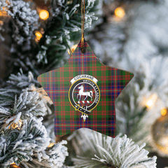 Clan Cochrane Modern Tartan Crest Star Ceramic Ornament QH71 Cochrane Modern Tartan Tartan Christmas
