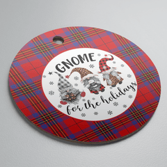 Clan Leslie Modern Tartan Tartan Crest Gnome Round Ceramic Ornament TT23 Leslie Modern Tartan Tartan Christmas