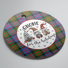Clan Carnegie Ancient Tartan Tartan Crest Gnome Round Ceramic Ornament IJ47 Carnegie Ancient Tartan Tartan Christmas