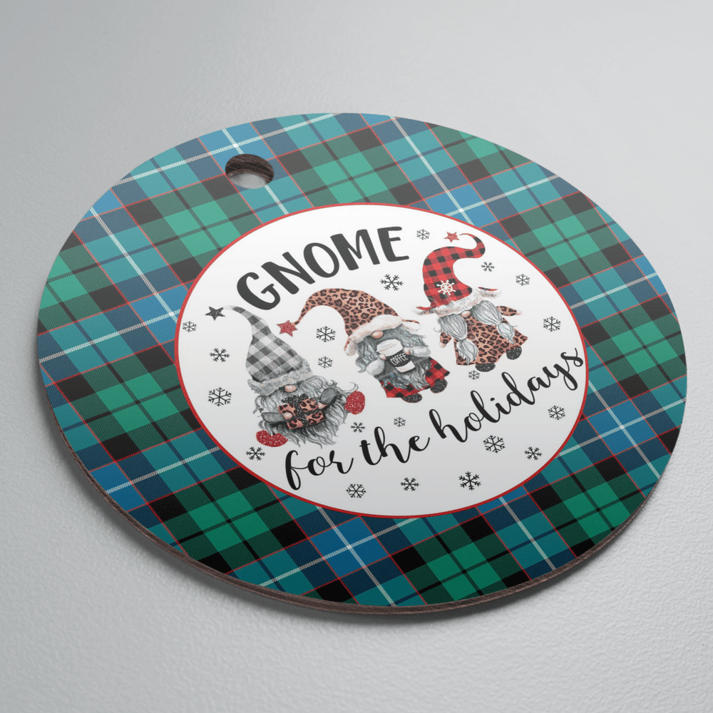 Clan Galbraith Ancient Tartan Tartan Crest Gnome Round Ceramic Ornament VB73 Galbraith Ancient Tartan Tartan Christmas