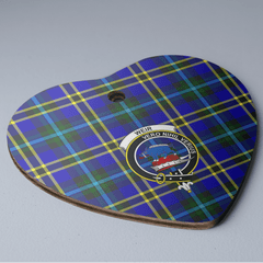 Clan Weir Modern Tartan Crest Heart Ceramic Ornament CF35 Weir Modern Tartan Tartan Christmas