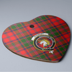 Clan Stewart of Appin Modern Tartan Crest Heart Ceramic Ornament BH70 Stewart of Appin Modern Tartan Tartan Christmas