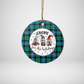 Clan Galbraith Ancient Tartan Tartan Crest Gnome Round Ceramic Ornament VB73 Galbraith Ancient Tartan Tartan Christmas