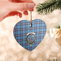 Clan Elliot Ancient Tartan Crest Heart Ceramic Ornament OQ20 Elliot Ancient Tartan Tartan Christmas