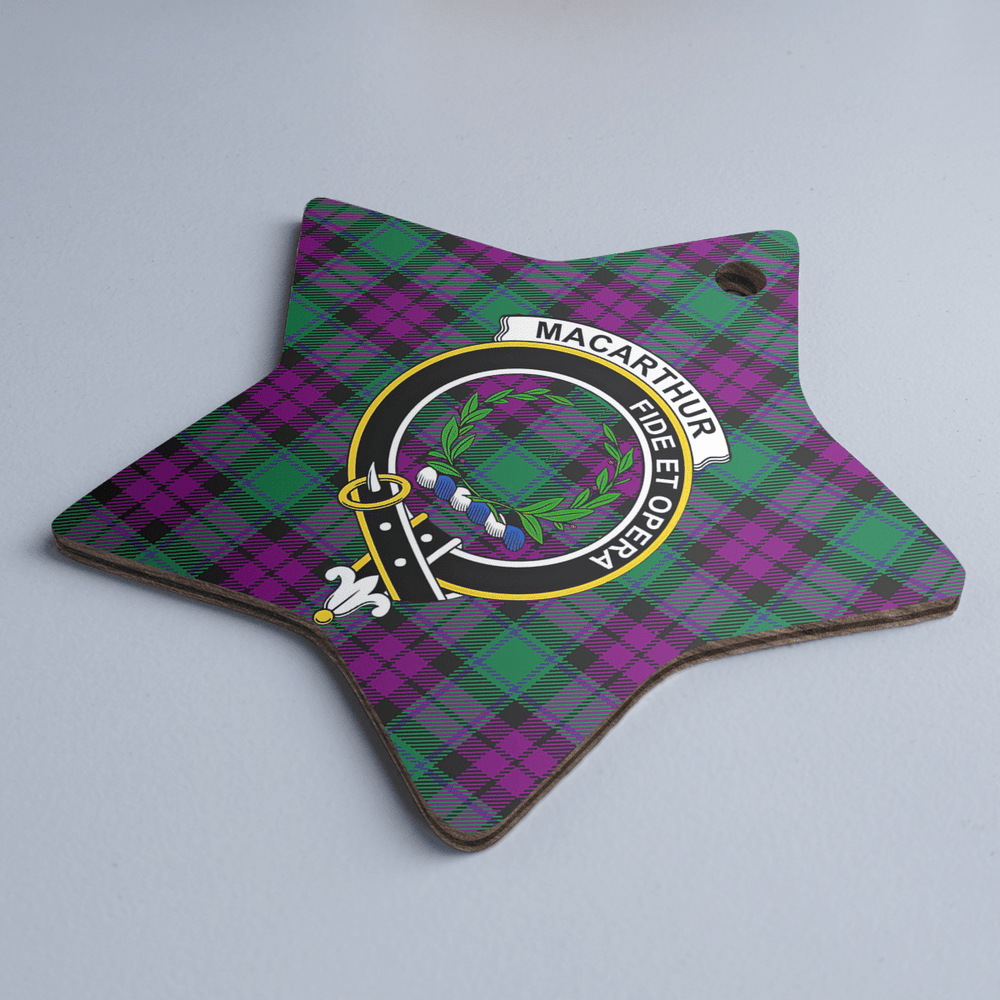 Clan MacArthur – Milton Tartan Crest Star Ceramic Ornament NC77 MacArthur – Milton Tartan Tartan Christmas