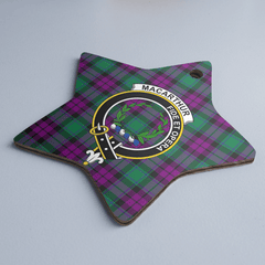 Clan MacArthur – Milton Tartan Crest Star Ceramic Ornament NC77 MacArthur – Milton Tartan Tartan Christmas