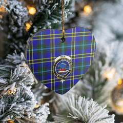 Clan Weir Modern Tartan Crest Heart Ceramic Ornament CF35 Weir Modern Tartan Tartan Christmas