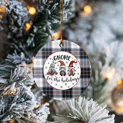 Clan MacRae Dress Modern Tartan Tartan Crest Gnome Round Ceramic Ornament EQ64 MacRae Dress Modern Tartan Tartan Christmas