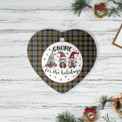 Clan Farquharson Weathered Tartan Tartan Crest Gnome Heart Ceramic Ornament EK63 Farquharson Weathered Tartan Tartan Christmas