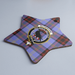 Clan Rutherford Tartan Crest Star Ceramic Ornament CT31 Rutherford Tartan Tartan Christmas