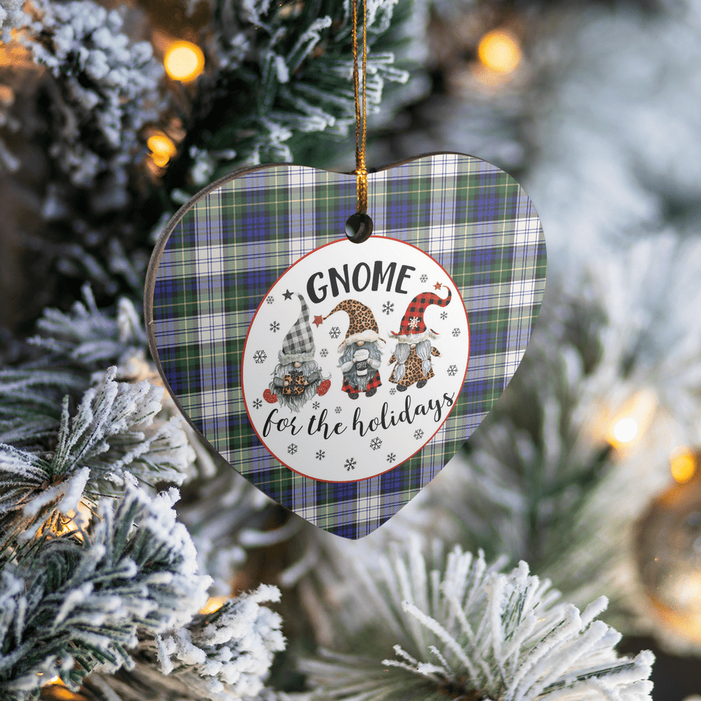 Clan Gordon Dress Modern Tartan Tartan Crest Gnome Heart Ceramic Ornament PU29 Gordon Dress Modern Tartan Tartan Christmas