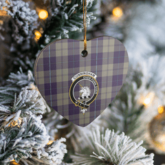 Clan Cunningham Dress Blue Dancers Tartan Crest Heart Ceramic Ornament ZB54 Cunningham Dress Blue Dancers Tartan Tartan Christmas